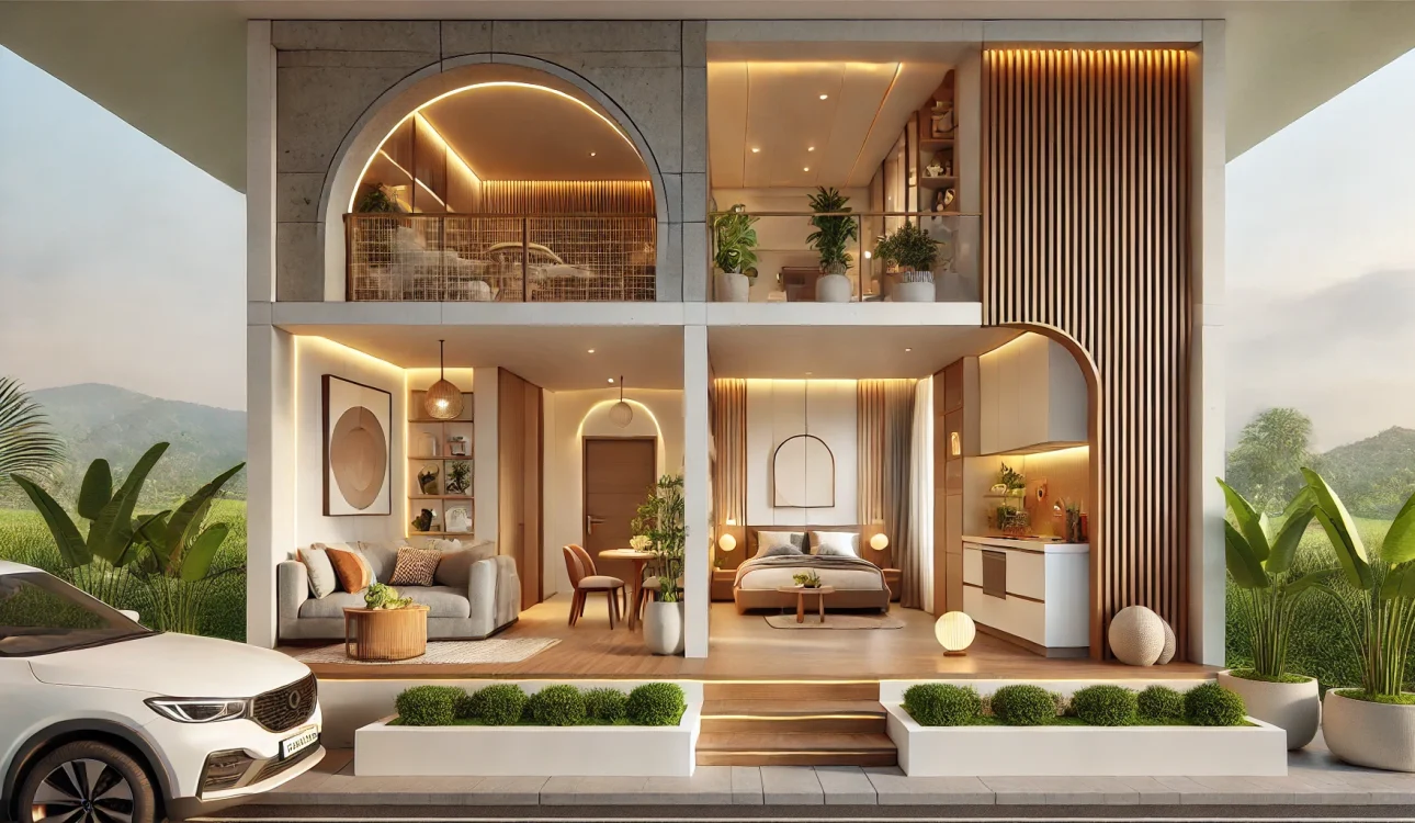 The Arch House: A Compact 3BHK Modern Contemporary Apartment Designed with Vastu Principles