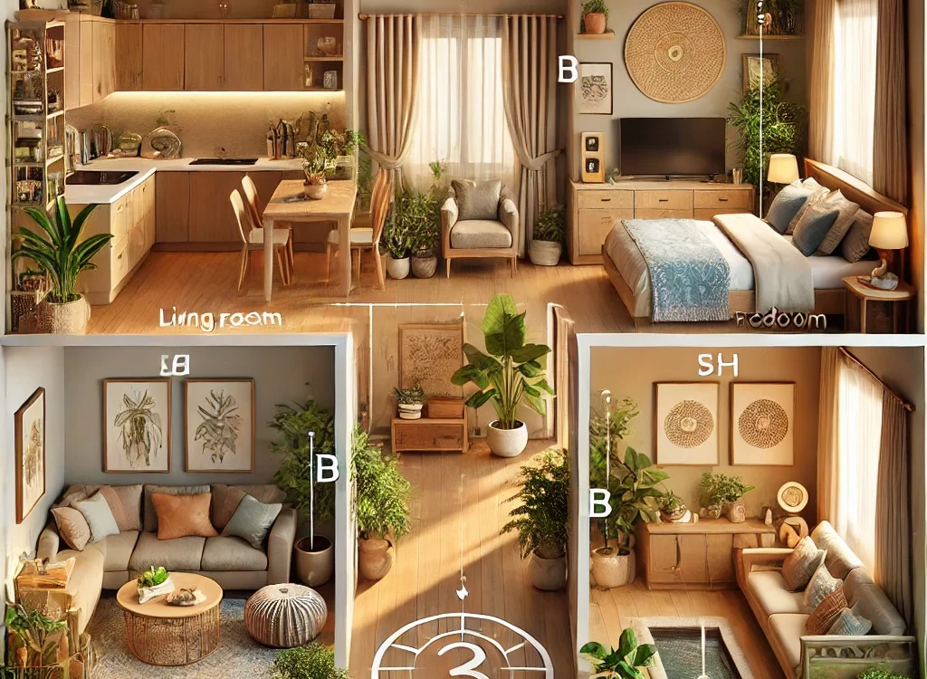 3BHK Vastu- Friendly Home Decor
