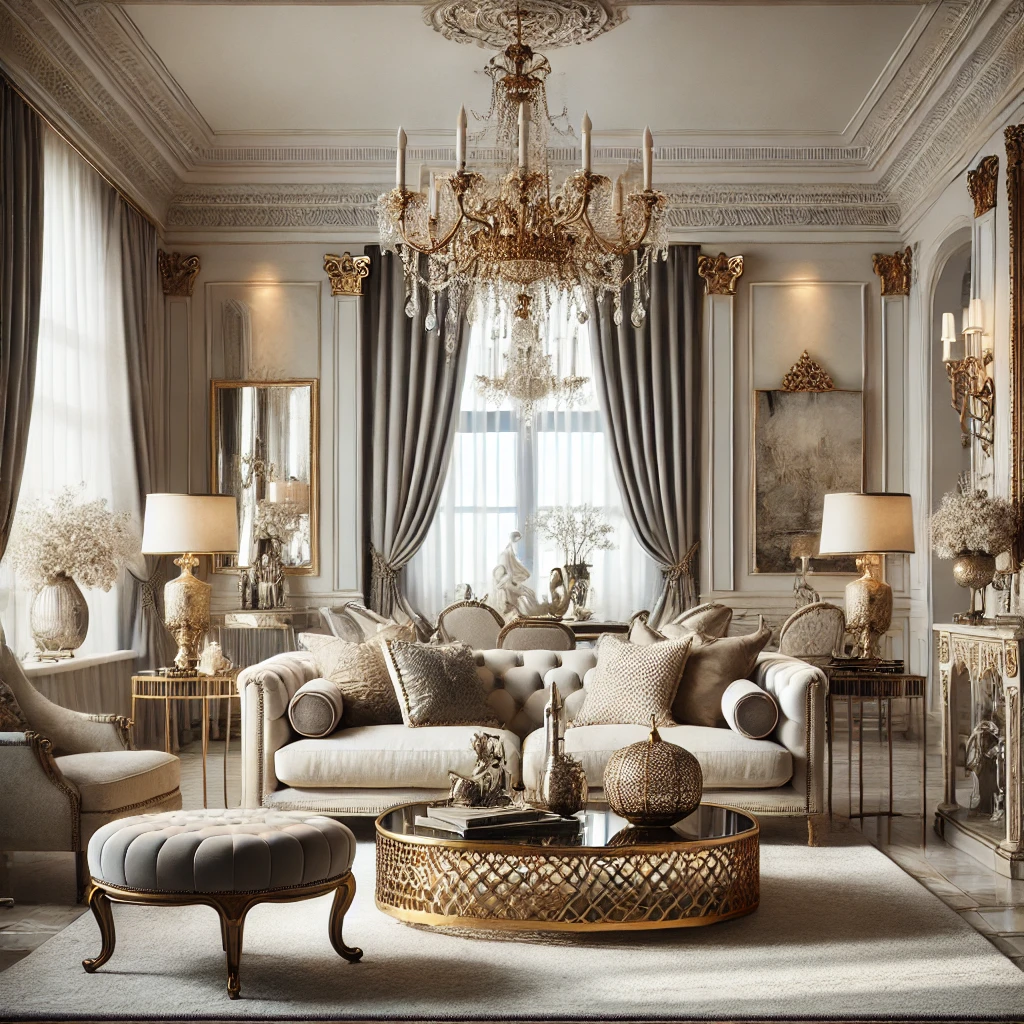 3bhk designed by the best interior designers in Mumbai! 3 DALL·E 2025 01 13 15.45.00 An elegant and luxurious interior design inspired by Katharine Pooley featuring a sophisticated living room with a soft neutral color palette plush