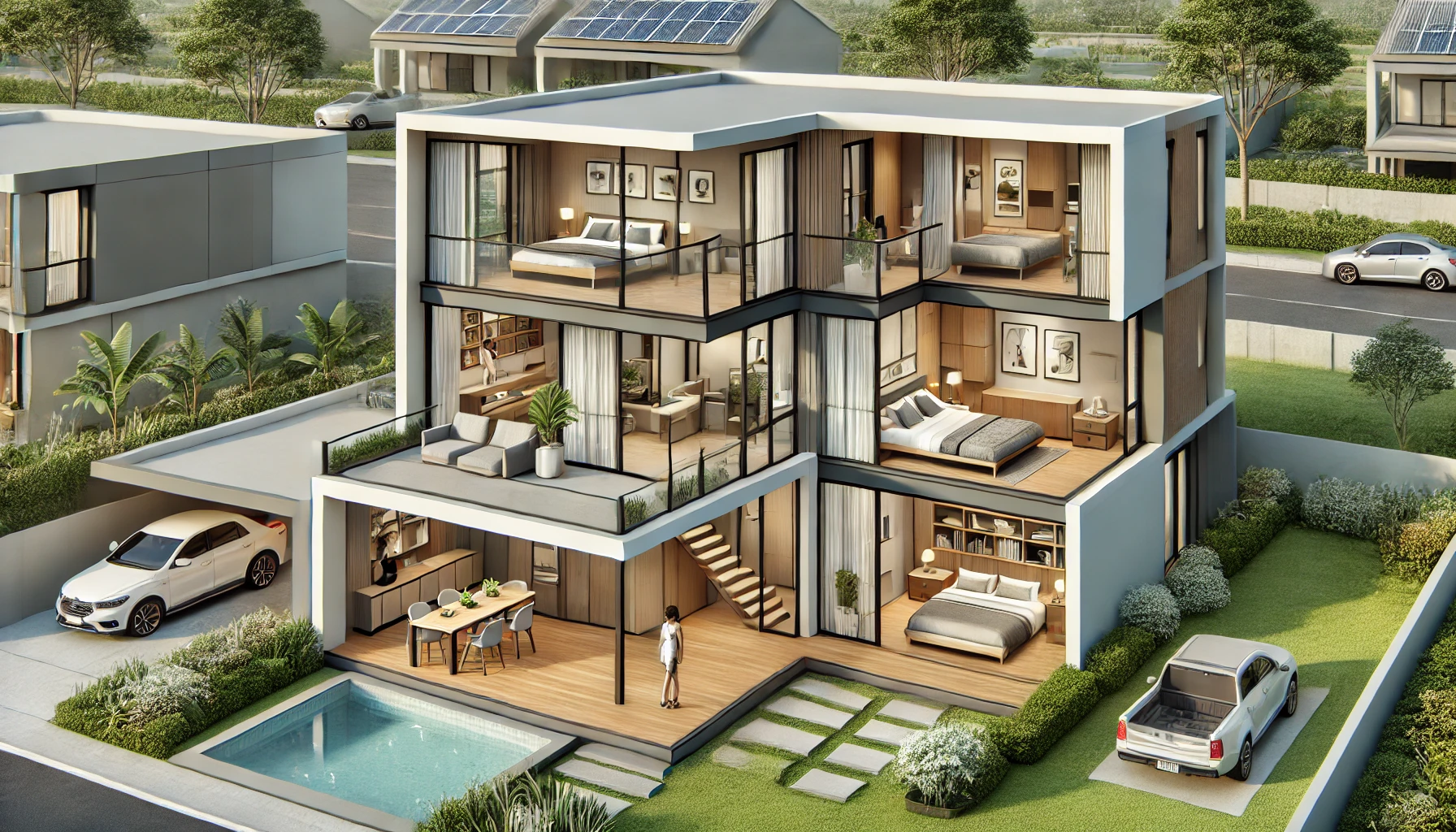 Luxury 3-Bedroom House Plan: Modern Space-Efficient for 2025