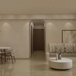 Luxury 4 BHK residential living room interior design in Versova, Mumbai
