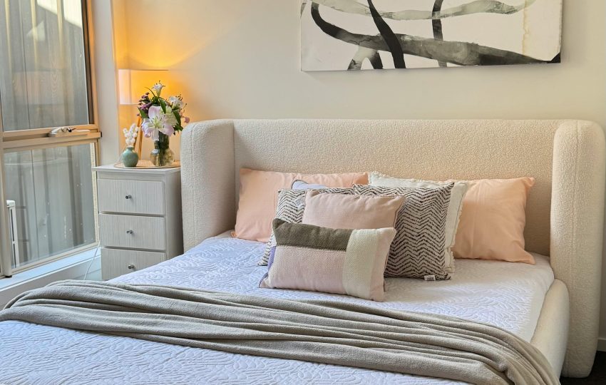 Luxurious 3BHK bedroom design in Mumbai featuring elegant interiors, modern lighting, and stylish furniture for home makers.