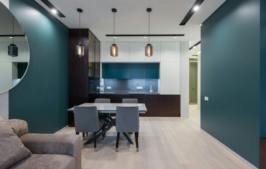 Kitchen Vastu interior design trends in Thane Mumbai 2026 with modular layout and warm colours