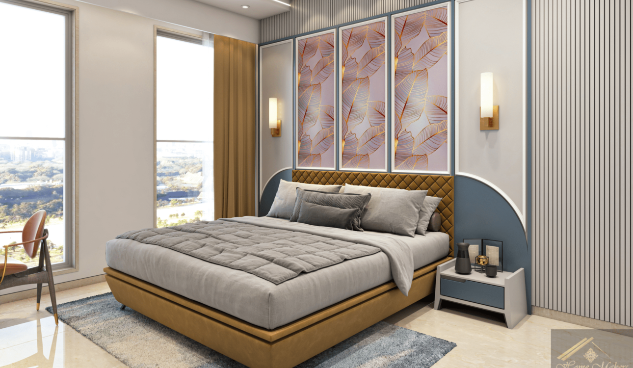 3BHK luxury interior in Dadar featuring a fusion of European elegance, modern style, and Arabic design elements