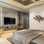 4 BHK flat with contemporary European interior design in Versova, Andheri (West) featuring open living space, custom furniture, and luxury finishes