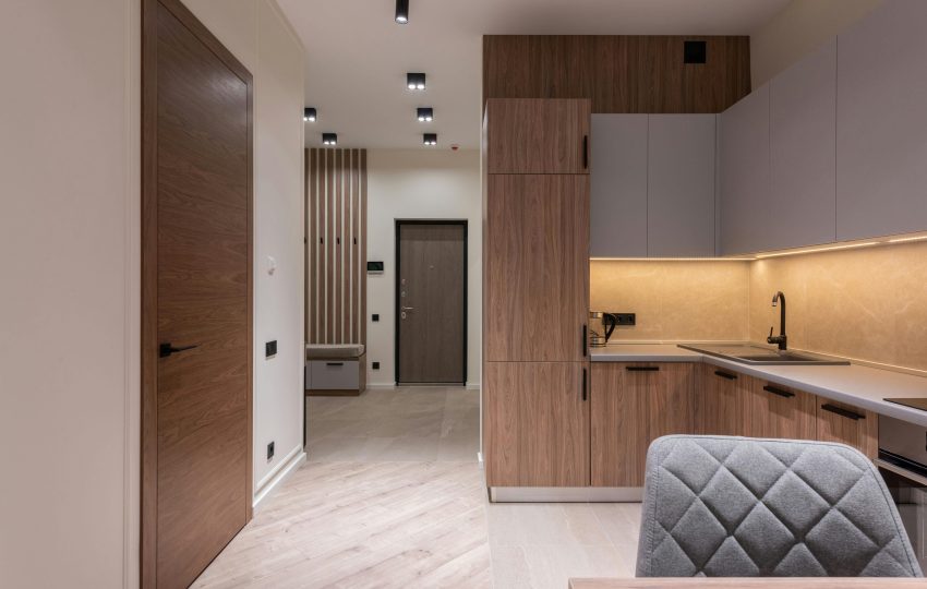 residential interior design of a modern Mumbai apartment with space-saving furniture and contemporary décor