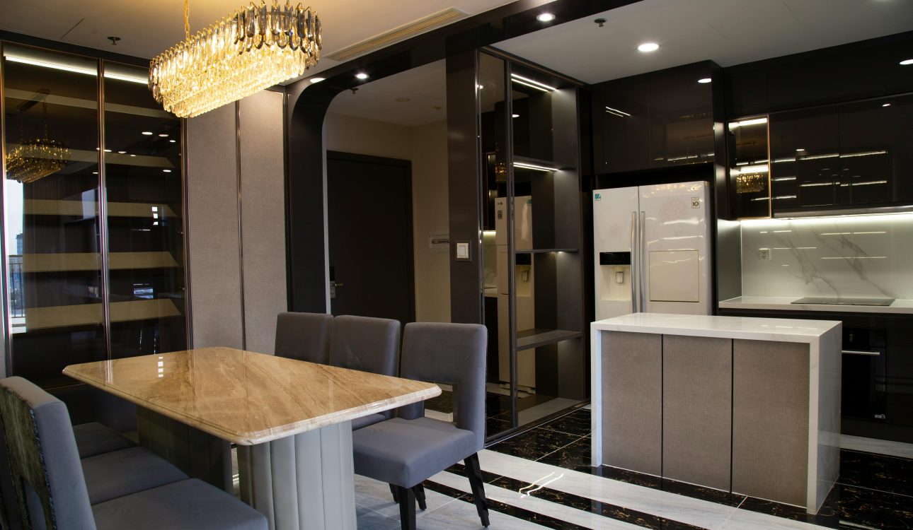 Luxury 3BHK interior design in Mumbai featuring a modern living room with premium furniture, elegant lighting, and contemporary décor.