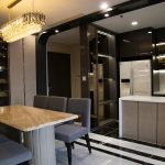 Luxury 3BHK interior design in Mumbai featuring a modern living room with premium furniture, elegant lighting, and contemporary décor.