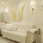 Modern 3BHK interior design with Vastu Shastra principles featuring a well-lit living room, balanced furniture placement, and harmonious color scheme.