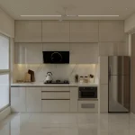 3 BHK kitchen home interior design in Andheri East Mumbai with modern modular cabinets and efficient layout