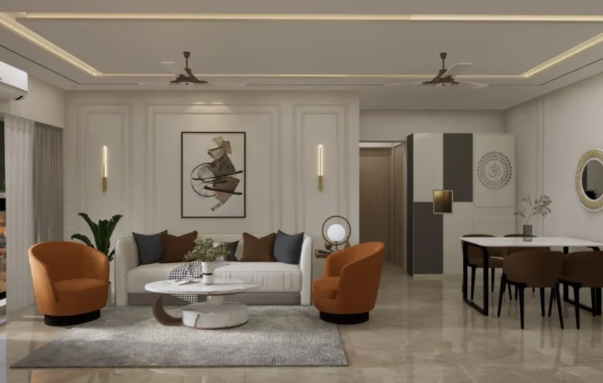 3 BHK Vastu interior design in Thane Mumbai apartment